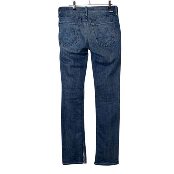 MOTHER The Slit Rascal jeans Wicked Games wash Straight Leg Ankle Slits Size 27 - Picture 4 of 16